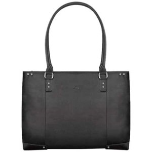 Jay Leather Tote for 15.6" Laptop - Black