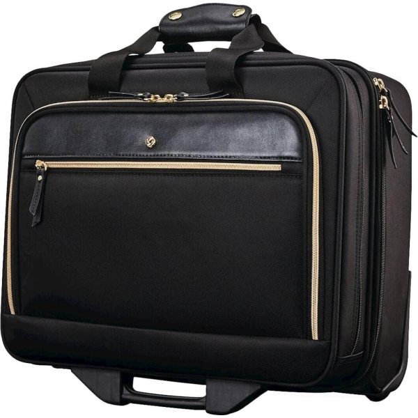 Mobile Solution 18" Upright Wheeled Mobile Office - Black