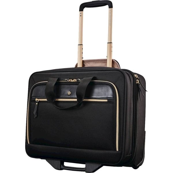 Mobile Solution 18" Upright Wheeled Mobile Office - Black