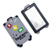 Soft Rubber Luggage Tag Embossed Grey